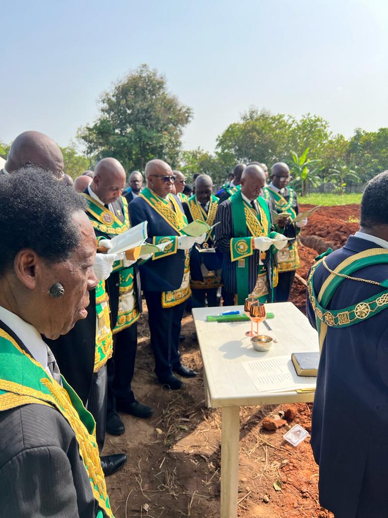 The Immediate Past Grand Master MWBro. OCJ Okocha SAN, MFR, JP, DSSRS, officiated at the Cornerstone laying ceremony of the Abuja Masonic Center in Abuja - FCT